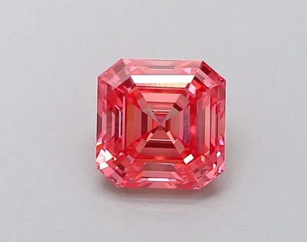 1.19ct RADIANT Fancy Vivid Pink VS1 Coloured Lab diamond