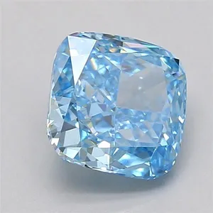1.03ct CUSHION Fancy Vivid Blue VS1 Coloured Lab diamond