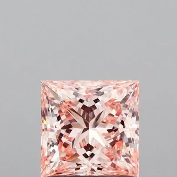 1.03ct PRINCESS Fancy Intense Pink VS1 Coloured Lab diamond