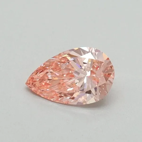 0.31ct PEAR Fancy Vivid Pink VS2 Coloured Lab diamond