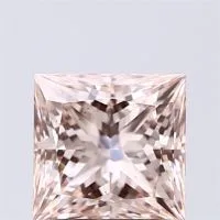 1.53ct PRINCESS Fancy Intense Pink VS2 Coloured Lab diamond