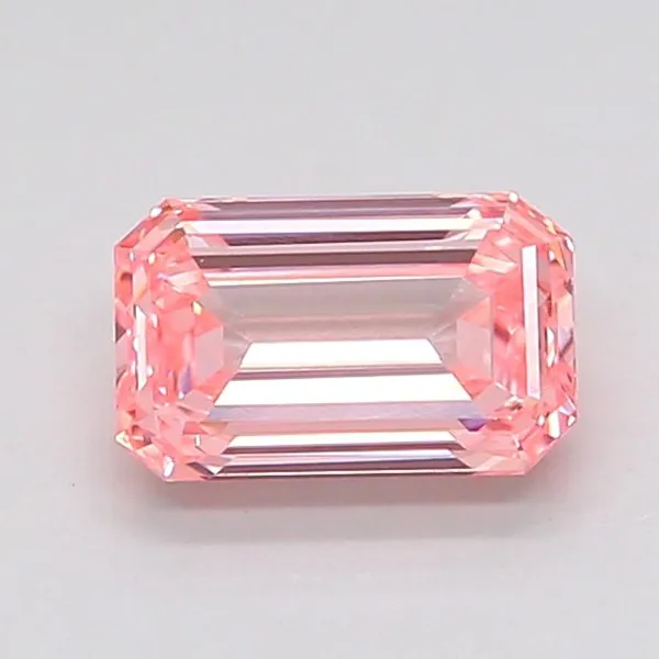 1ct EMERALD Fancy Intense Pink VVS2 Coloured Lab diamond