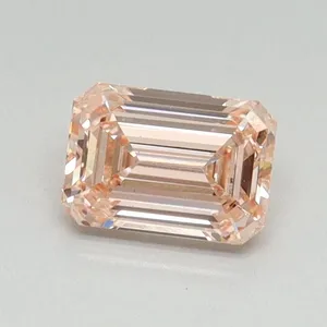 0.64ct EMERALD Fancy Intense Pink VS1 Coloured Lab diamond