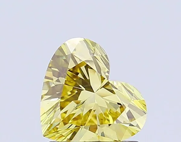 1.02ct HEART Fancy Intense Yellow VS1 Coloured Lab diamond