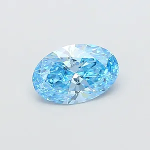 1.04ct OVAL Fancy Vivid Blue VVS2 Coloured Lab diamond