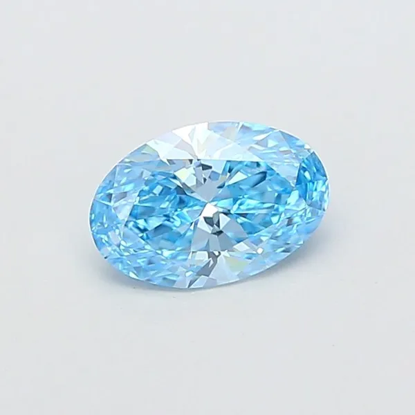 1.04ct OVAL Fancy Vivid Blue VVS2 Coloured Lab diamond