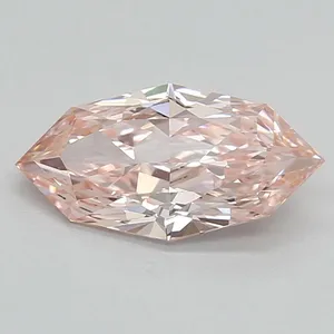 1.09ct MARQUISE Fancy Intense Pink VVS2 Coloured Lab diamond