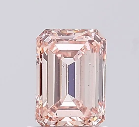 1.03ct EMERALD Fancy Pink SI1 Coloured Lab diamond