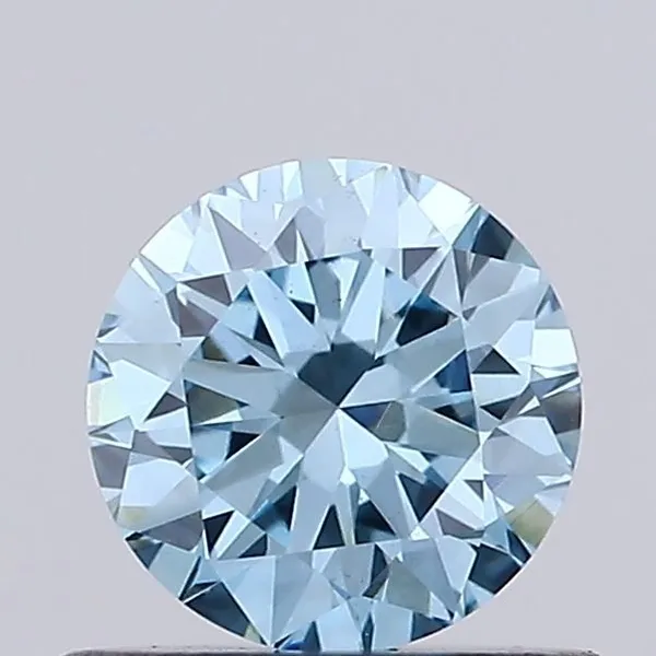 0.58ct ROUND Fancy Vivid Blue VS1 Coloured Lab diamond