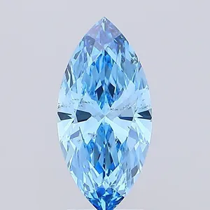 2.02ct MARQUISE Fancy Vivid Blue SI1 Coloured Lab diamond