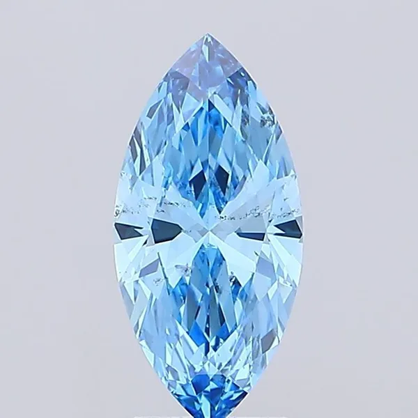 2.02ct MARQUISE Fancy Vivid Blue SI1 Coloured Lab diamond