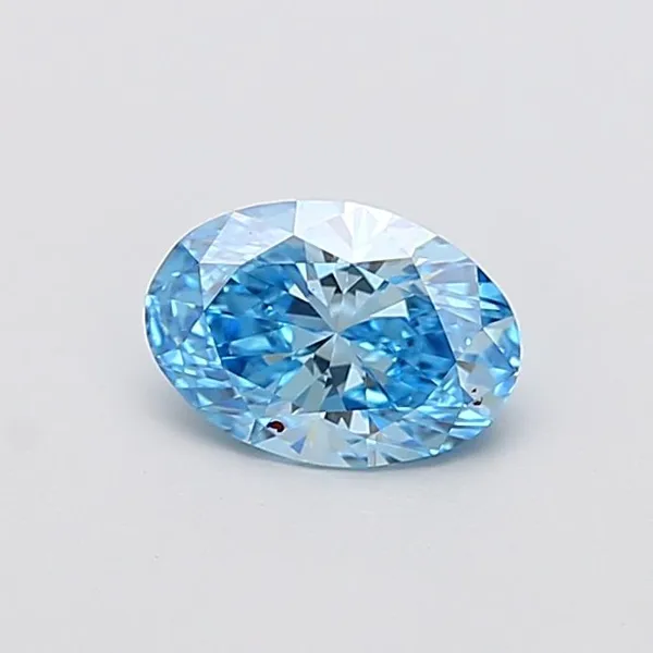 1.07ct OVAL Fancy Vivid Blue VVS2 Coloured Lab diamond