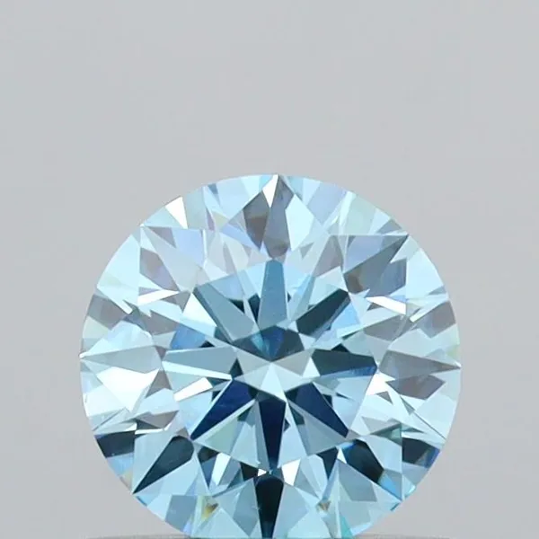0.55ct ROUND Fancy Vivid Blue VS1 Coloured Lab diamond