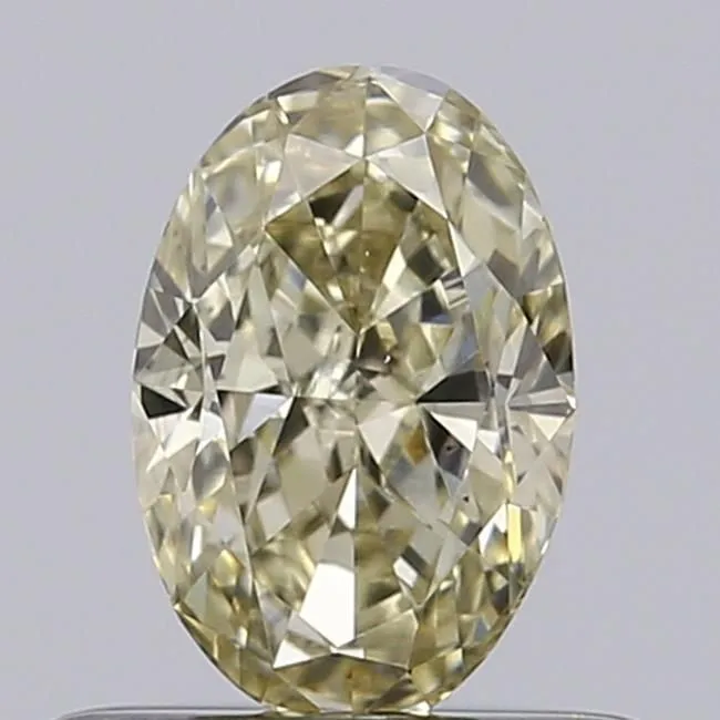 0.51ct OVAL Fancy Yellow VS1 Coloured Lab diamond