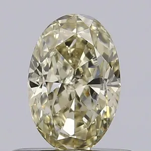0.51ct OVAL Fancy Yellow VS1 Coloured Lab diamond