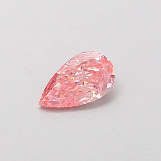 0.33ct PEAR Fancy Vivid Pink VVS2 Coloured Lab diamond