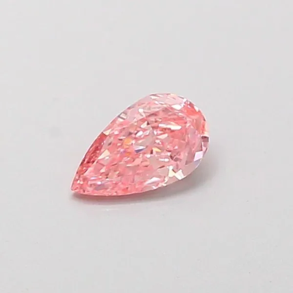 0.33ct PEAR Fancy Vivid Pink VVS2 Coloured Lab diamond
