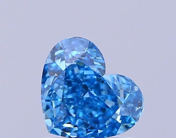 1.01ct HEART Fancy Vivid Blue VS2 Coloured Lab diamond
