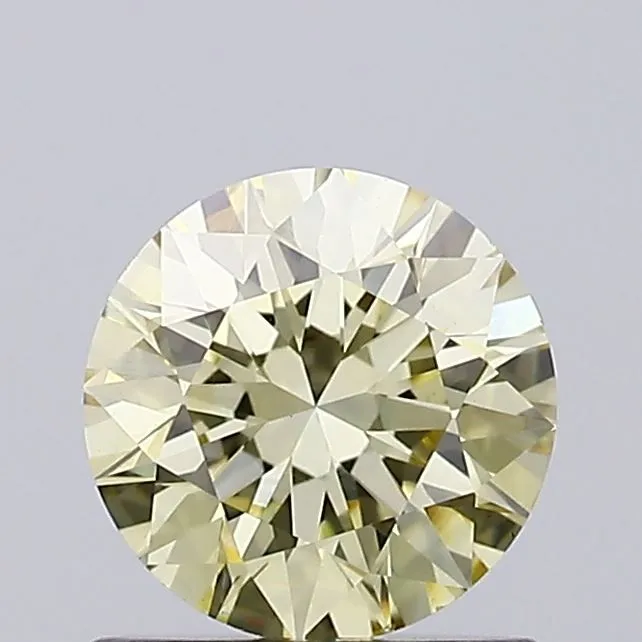 0.89ct ROUND Fancy Light Yellow VS1 Coloured Lab diamond