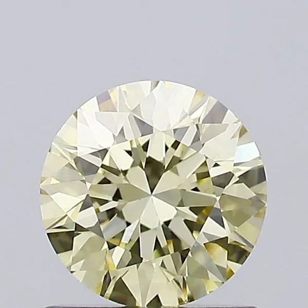 0.89ct ROUND Fancy Light Yellow VS1 Coloured Lab diamond