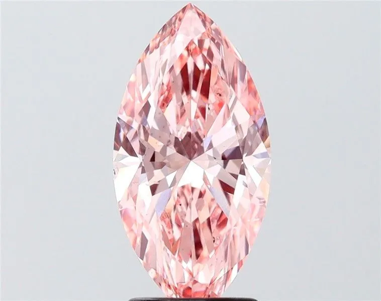 2.50ct MARQUISE Fancy Vivid Pink SI1 Coloured Lab diamond