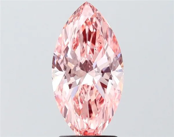 2.5ct MARQUISE Fancy Vivid Pink SI1 Coloured Lab diamond