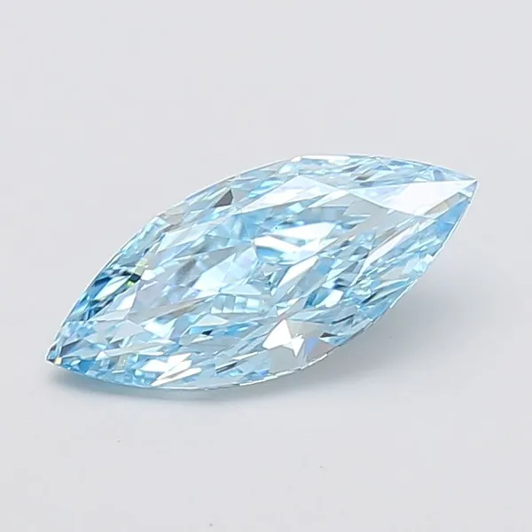 1.82ct MARQUISE Fancy Vivid Blue VS1 Coloured Lab diamond