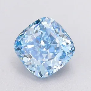 1.05ct CUSHION Fancy Vivid Blue VVS1 Coloured Lab diamond