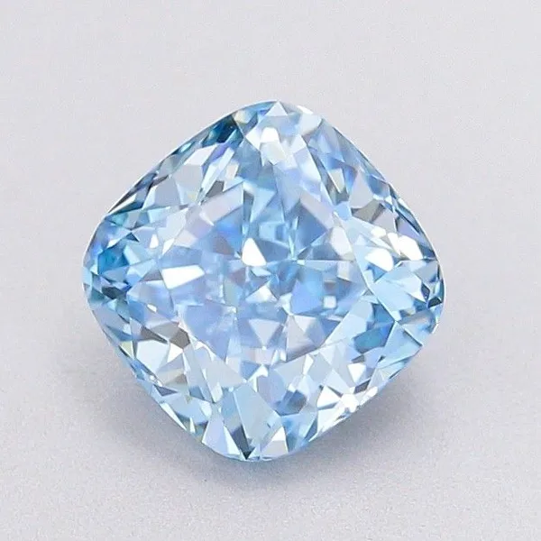 1.05ct CUSHION Fancy Vivid Blue VVS1 Coloured Lab diamond