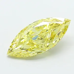 1.63ct MARQUISE Fancy Intense Yellow VS2 Coloured Lab diamond