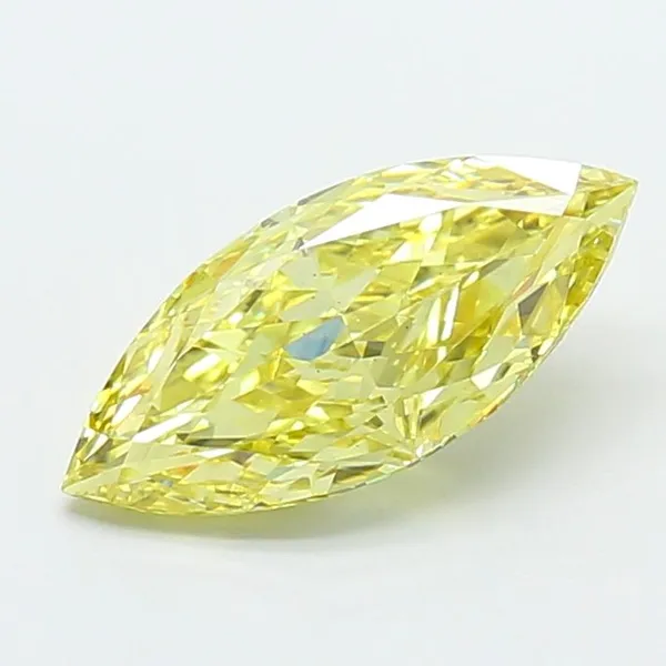 1.63ct MARQUISE Fancy Intense Yellow VS2 Coloured Lab diamond