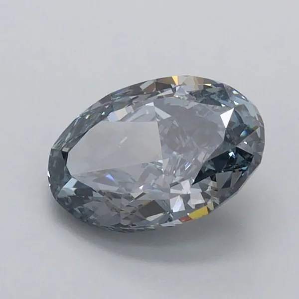 1.01ct OVAL Fancy Grayish Blue VS1 Coloured Lab diamond