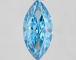 1.72ct MARQUISE Fancy Vivid Blue VVS2 Coloured Lab diamond