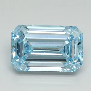 1.07ct EMERALD Fancy Intense Blue VVS2 Coloured Lab diamond