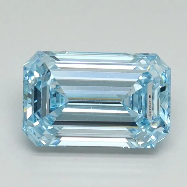 1.07ct EMERALD Fancy Intense Blue VVS2 Coloured Lab diamond
