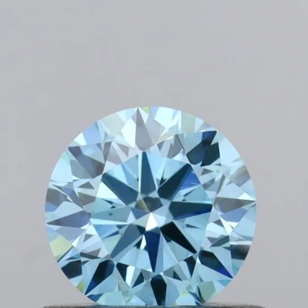 0.5ct ROUND Fancy Vivid Blue VS2 Coloured Lab diamond