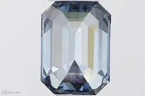 0.57ct EMERALD Fancy Vivid Blue VVS2 Coloured Lab diamond