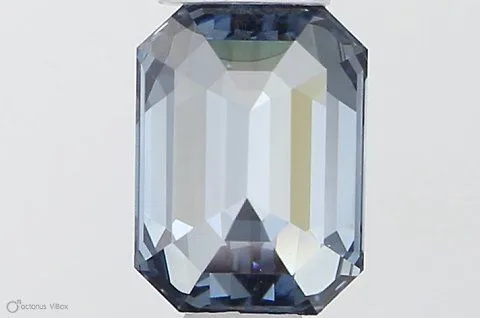 0.57ct EMERALD Fancy Vivid Blue VVS2 Coloured Lab diamond