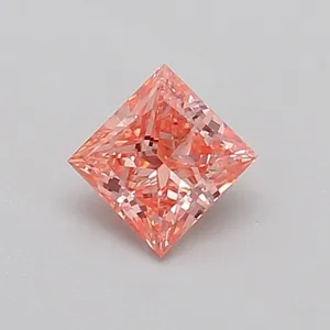 0.33ct PRINCESS Fancy Intense Pink VS2 Coloured Lab diamond