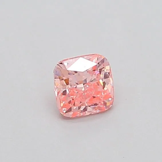 0.34ct CUSHION Fancy Vivid Pink VS2 Coloured Lab diamond