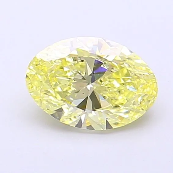 0.83ct OVAL Fancy Intense Yellow VS2 Coloured Lab diamond