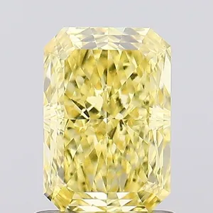 1.05ct RADIANT Fancy Vivid Yellow VS1 Coloured Lab diamond