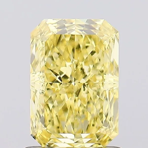 1.05ct RADIANT Fancy Vivid Yellow VS1 Coloured Lab diamond