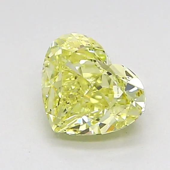 1.01ct HEART Fancy Yellow VS2 Coloured Lab diamond