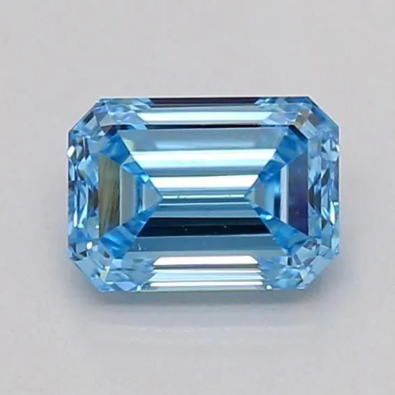 0.33ct EMERALD Fancy Vivid Blue VS1 Coloured Lab diamond