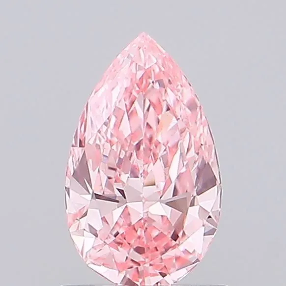 0.88ct PEAR Fancy Vivid Pink VS1 Coloured Lab diamond