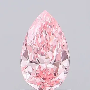 0.88ct PEAR Fancy Vivid Pink VS1 Coloured Lab diamond