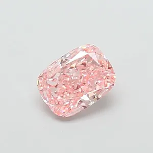 1.21ct CUSHION Fancy Vivid Pink VS2 Coloured Lab diamond