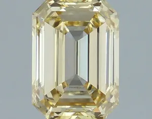 1.27ct EMERALD Fancy Yellow VVS2 Coloured Lab diamond