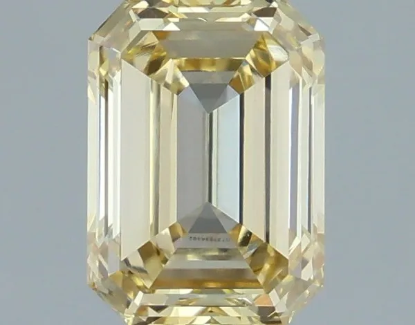 1.27ct EMERALD Fancy Yellow VVS2 Coloured Lab diamond